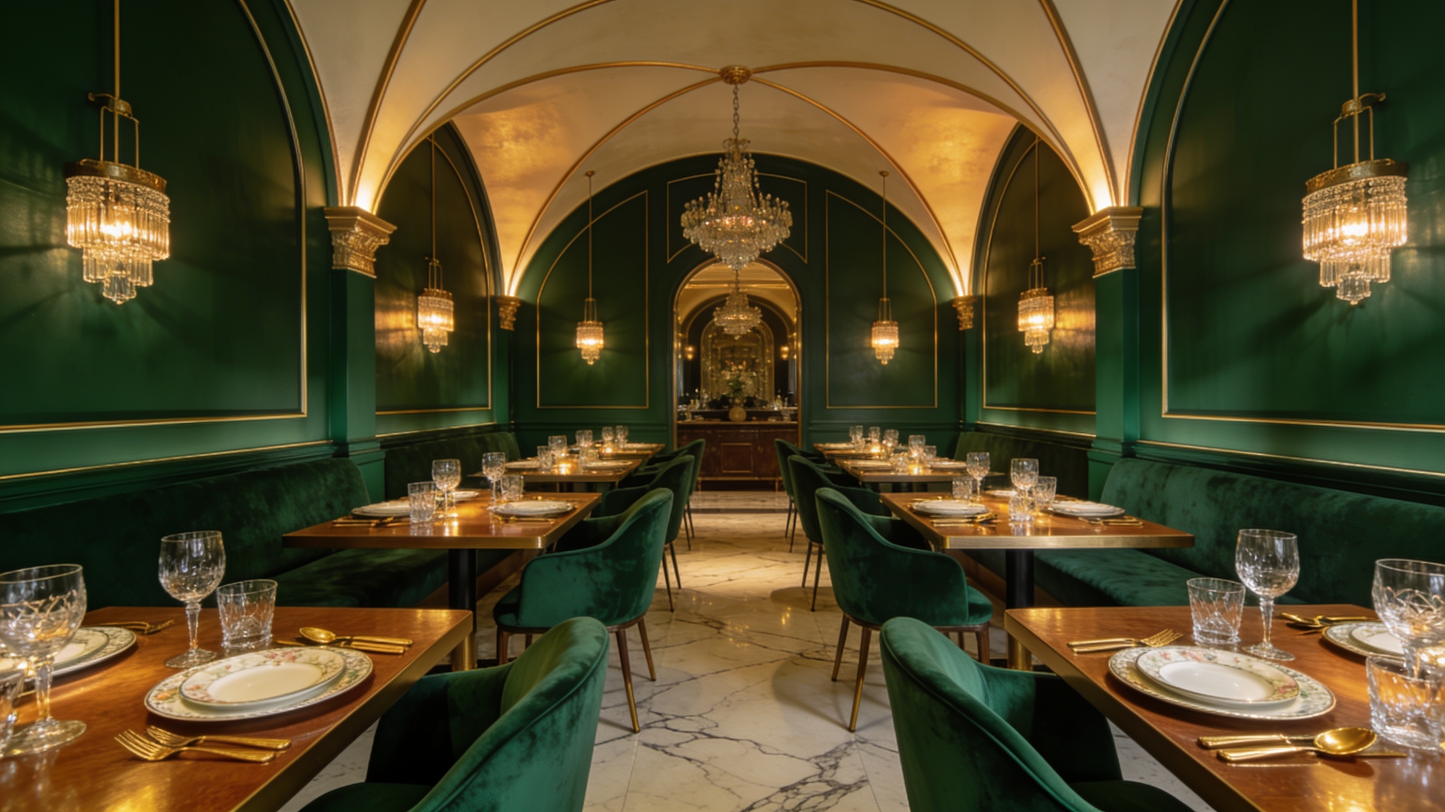 Eleganckie wnętrza restauracji Velvet Gusto
